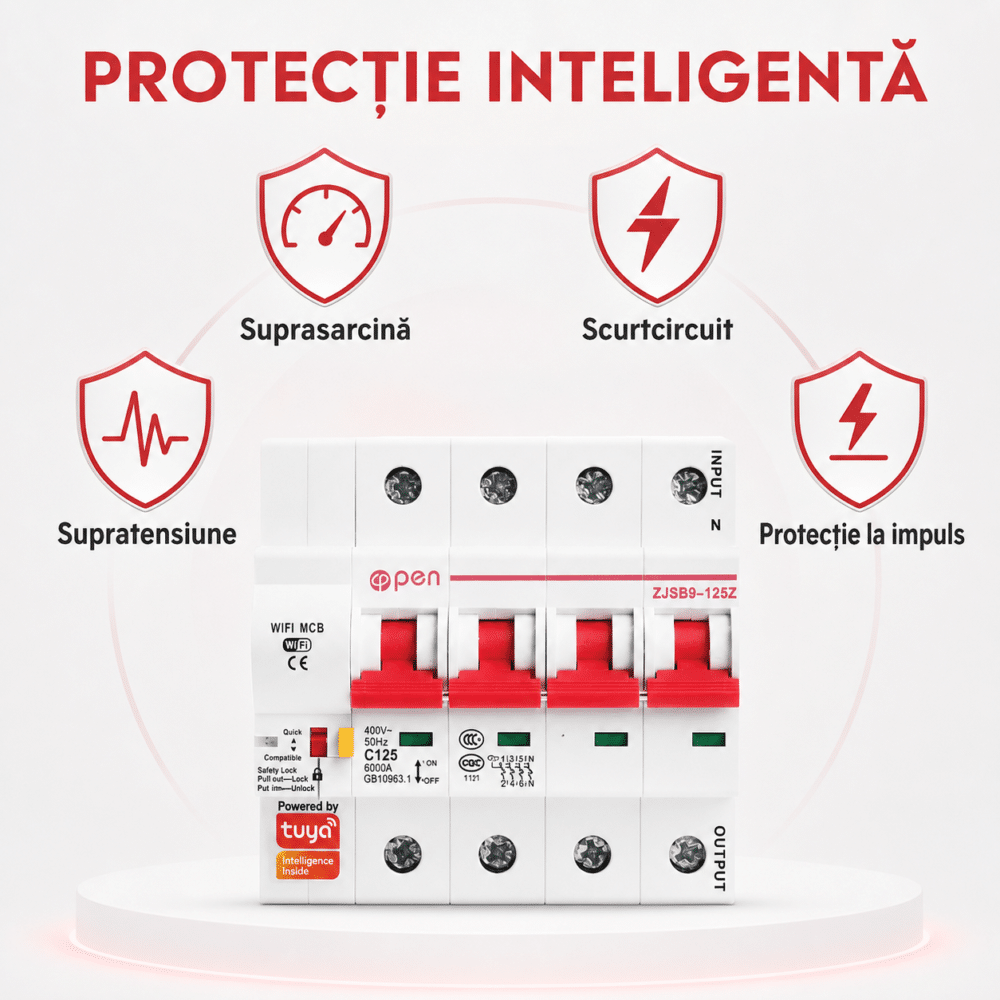 Siguranță Automată Inteligentă cu WIFI