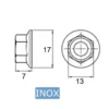 Piuliță Inox M8 cu Flanșă