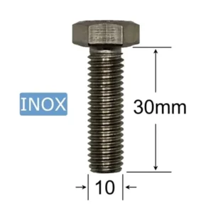 Șurub Inox Cap Hexagonal M10x30 mm