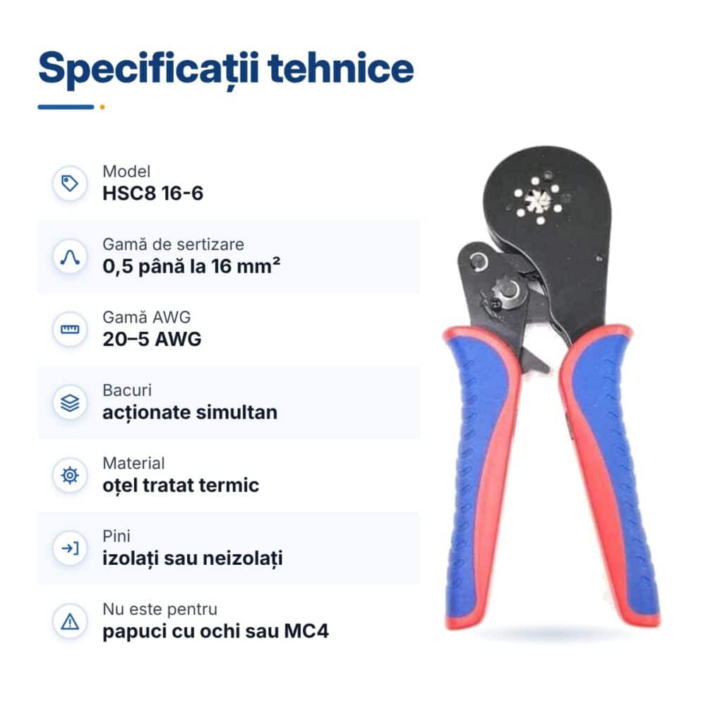 cleste sertizare pini 0 08 16mm2 hexagonal