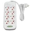 Prelungitor Multifuncțional 8 Prize cu USB
