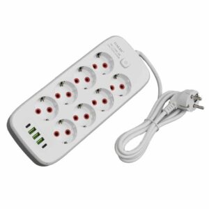 Prelungitor Multifuncțional 8 Prize cu USB