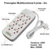 Prelungitor Multifuncțional 8 Prize cu USB