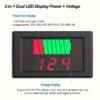 Voltmetru indicator stare baterie 12–60V