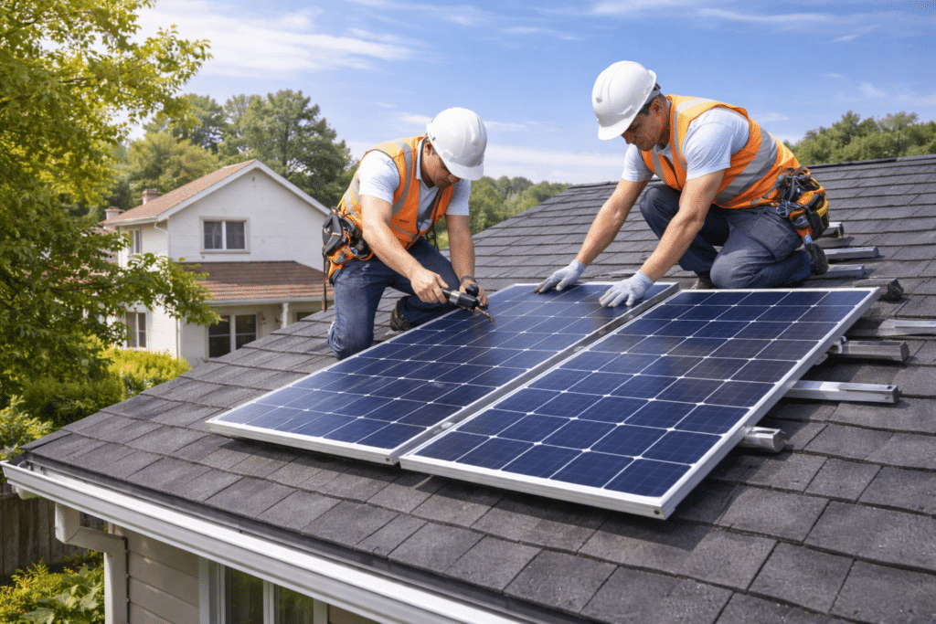 instalare sisteme fotovoltaice montaj panouri prosumator