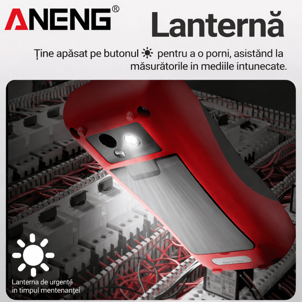 Multimetru ANENG AR01 cu cameră termică, 1000V DC, 750V AC
