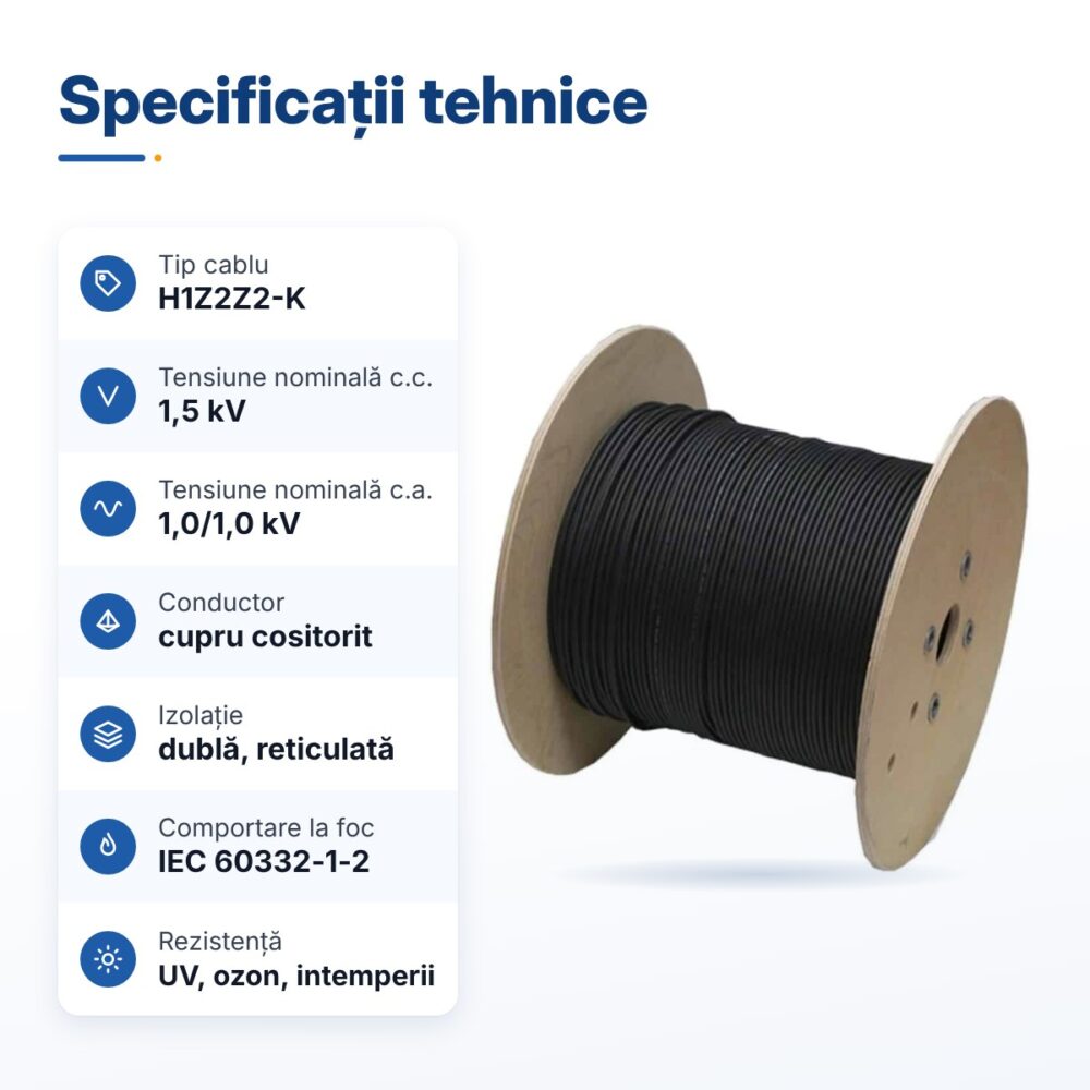cablu solar 6mm negru