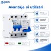Comutator manual de transfer 2P+2P 32A cu interblocare OPEN – caracteristici și detalii tehnice