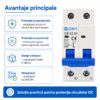 Siguranță automată DC 25A 2 poli 500V OPEN – caracteristici și detalii tehnice