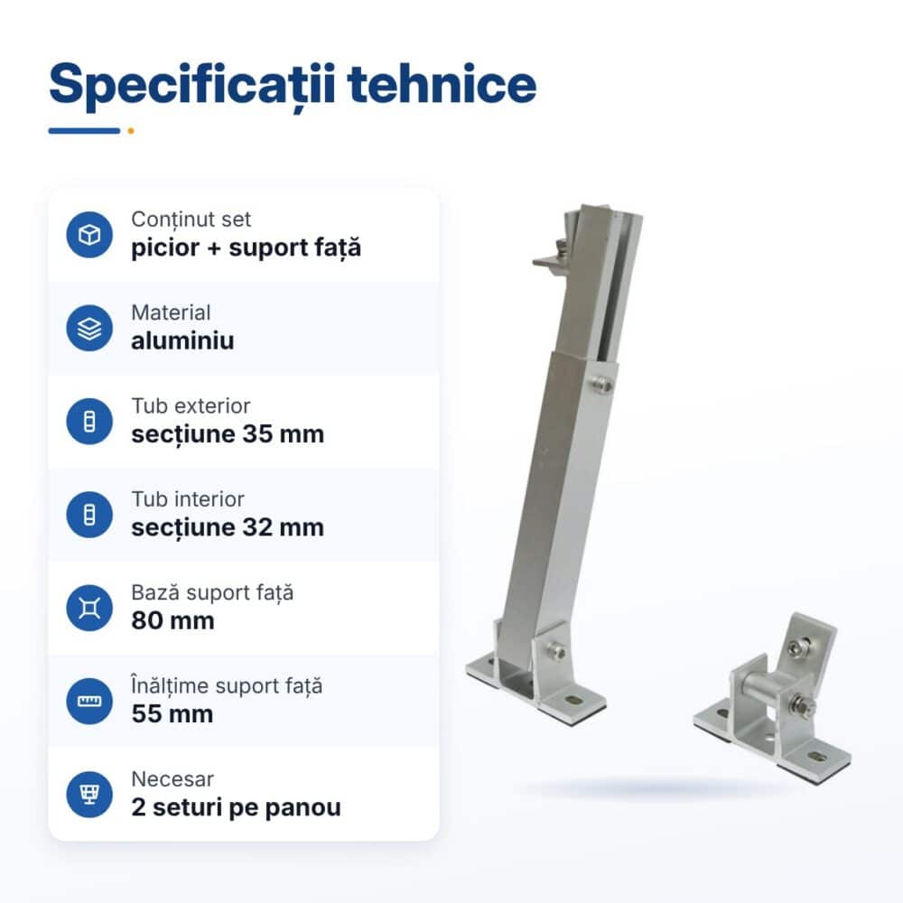 suport reglabil panou picior 44cm
