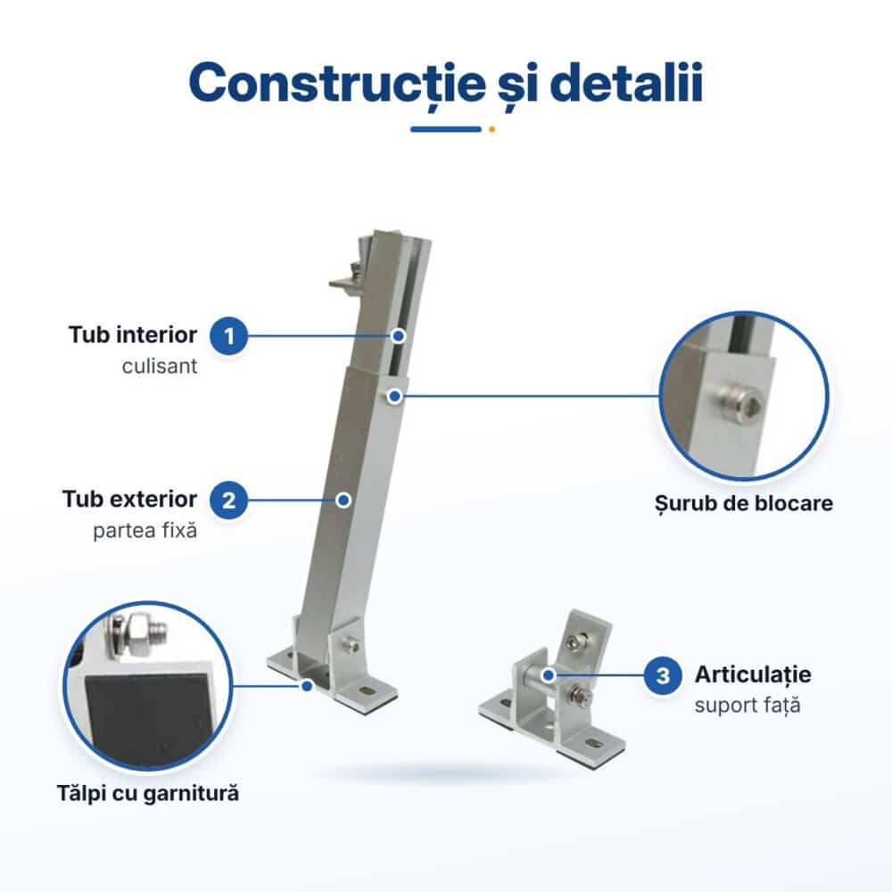 suport reglabil panou picior 44cm