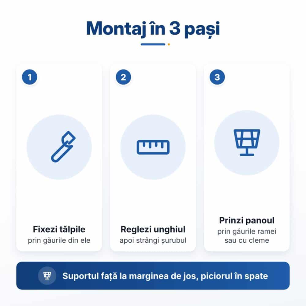 suport reglabil panou picior 44cm