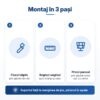 suport reglabil panou picior 44cm