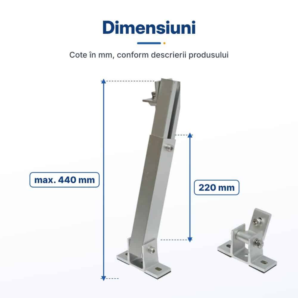 suport reglabil panou picior 44cm