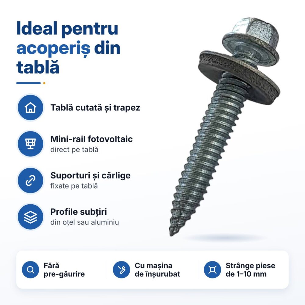 surub bimetal 6x38 epdm