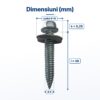 surub bimetal 6x38 epdm